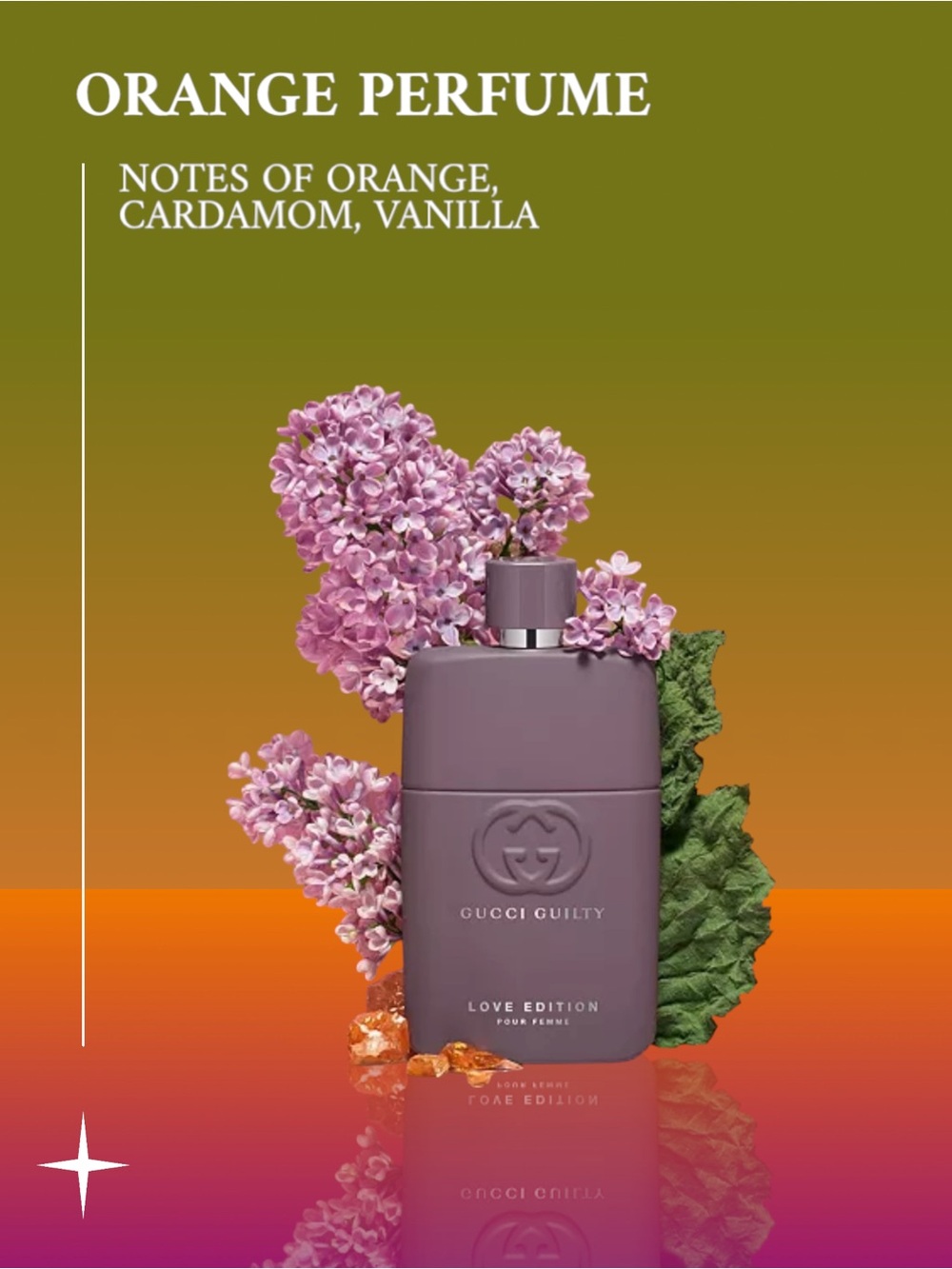 Gucci Guilty Love Edition Purple Bottle with Pink Lilacs